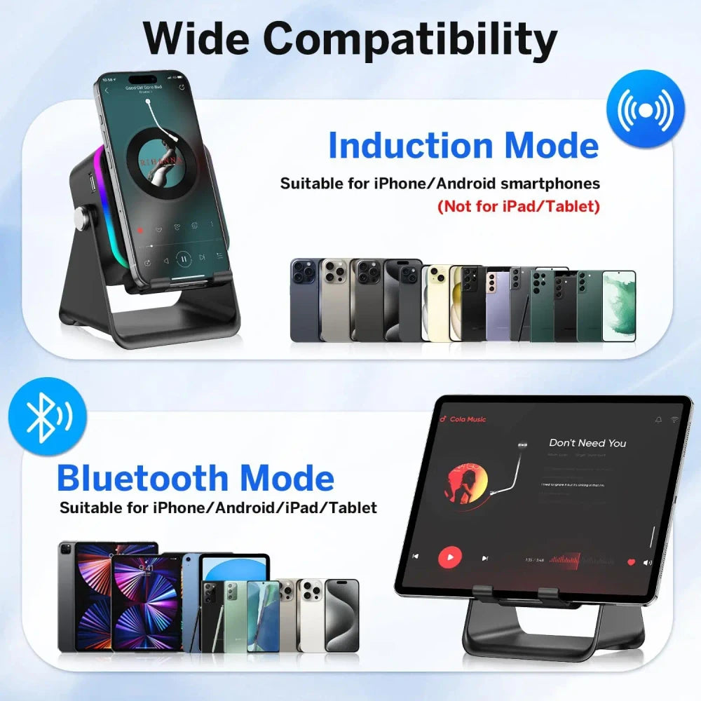 Wireless Induction Phone Speaker Stand